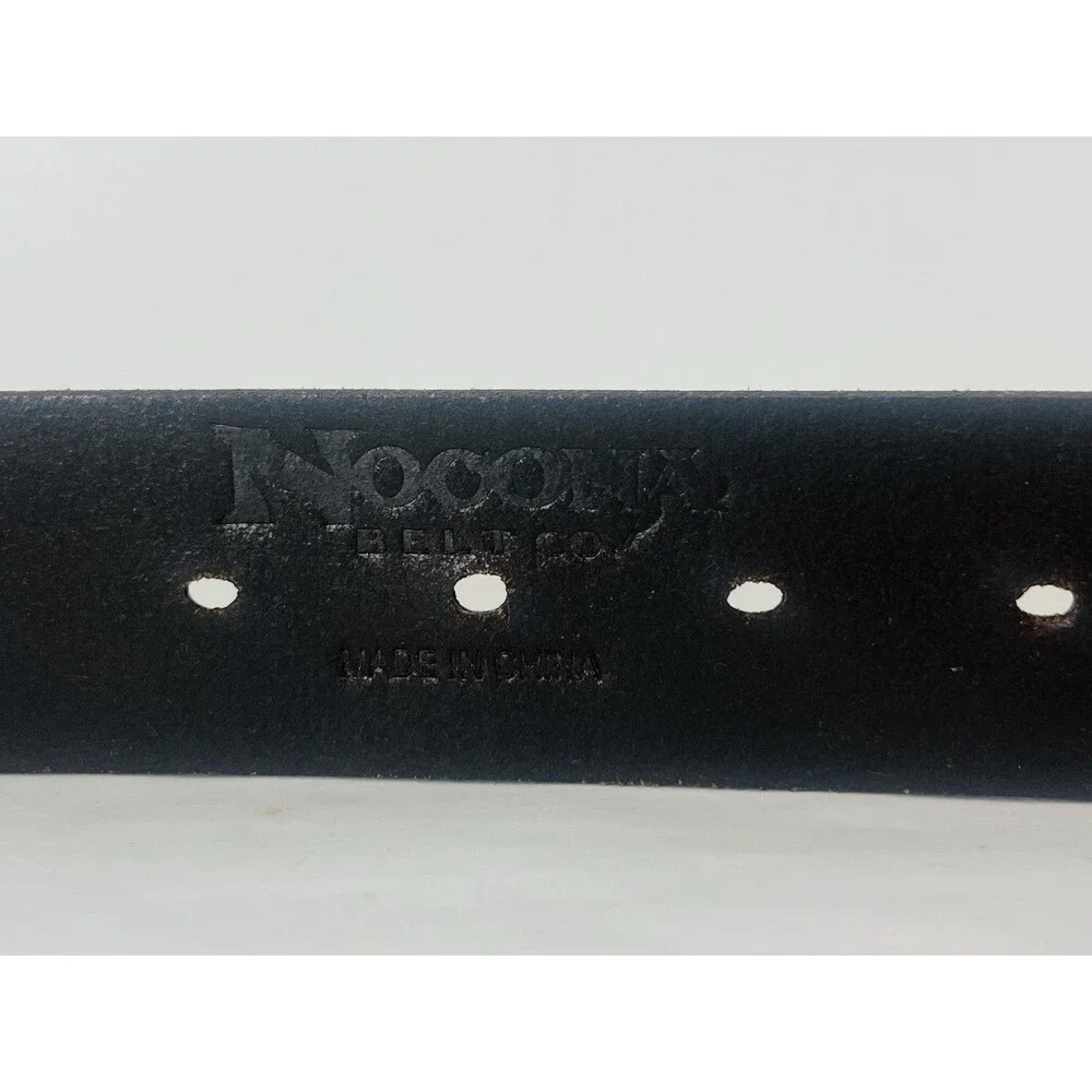 Nocona Women’s Medium Western Leather Boho Silvertone Buckle Rhinestone Belt